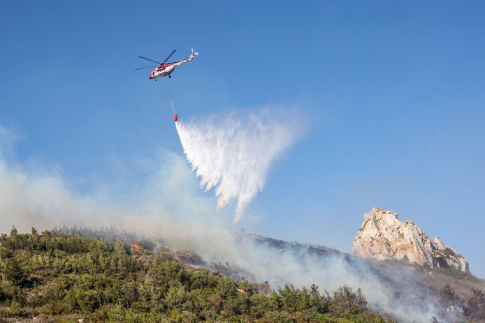 Forest fires in Cyprus.